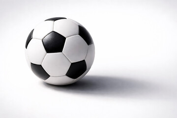 Naklejka premium Classic Soccer Ball on White Surface soccer ball, football, sport, game, competition