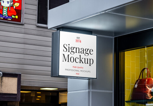 Square Signage Mockup