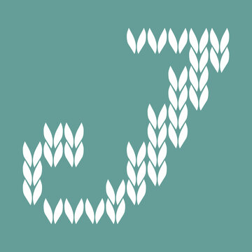 Knitted Letter J