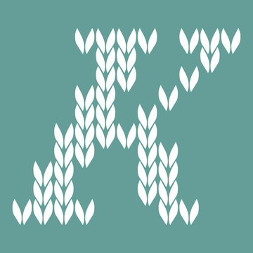 Knitted Letter K