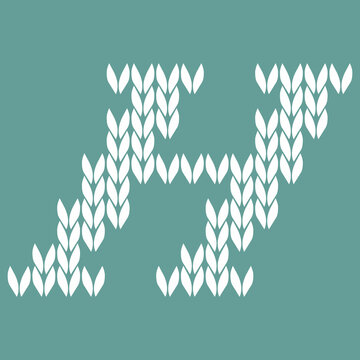 Knitted Letter H