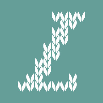 Knitted Letter L
