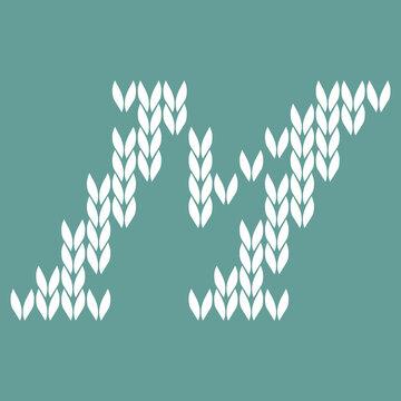 Knitted Letter M