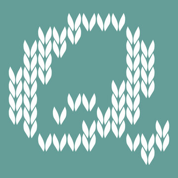 Knitted Letter Q