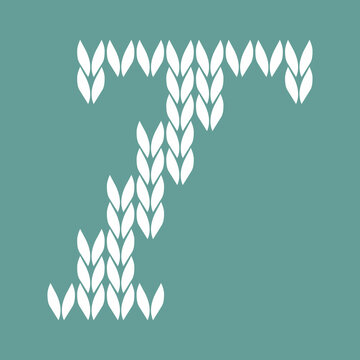 Knitted Letter T