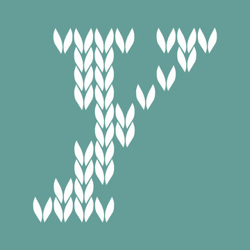 Knitted Letter Y