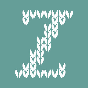 Knitted Letter Z