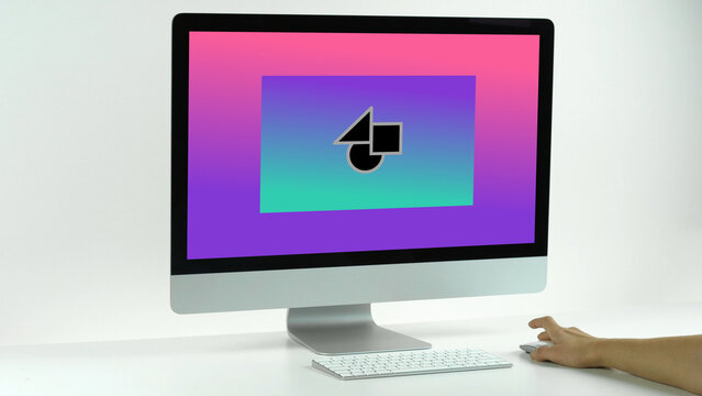 Desktop Mockup 6 Click &ndash; Modern Computer Screen Presentation, Animated Display for Website and App UI UX Showcase, Professional Digital Interface Template