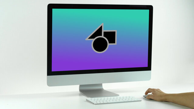 Desktop Mockup 1 Mouse &ndash; Modern Computer Screen Presentation, Animated Display for Website and App UI UX Showcase, Professional Digital Interface Template