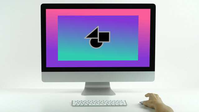 Desktop Mockup 15 Click &ndash; Modern Computer Screen Presentation, Animated Display for Website and App UI UX Showcase, Professional Digital Interface Template