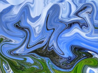 Obraz premium abstract blue background with waves