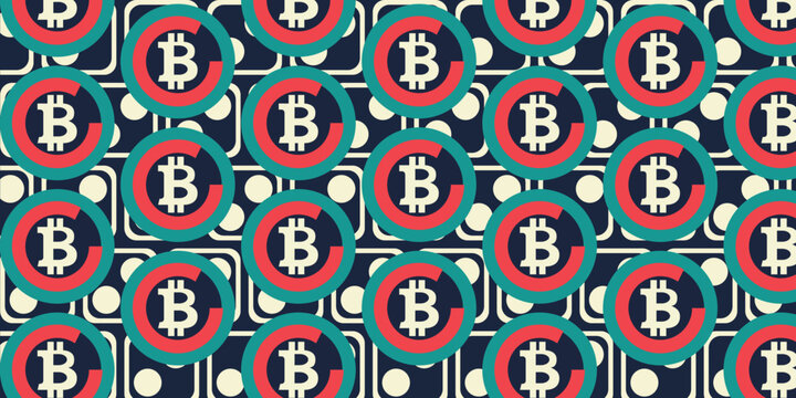 seamless geometric pattern bitcoin