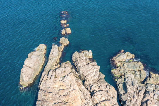 Rocks of Skamni cape in Sozopol city on Black Sea coast in Bulgaria