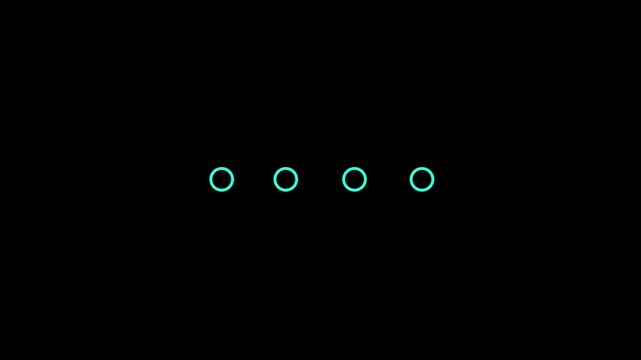 Website loader animation. Colorful loading progress icon animation for web design on black background. 4k video