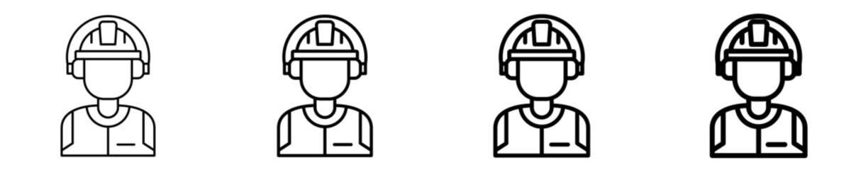 Naklejka premium Engineer Icon Set Different Style Collection