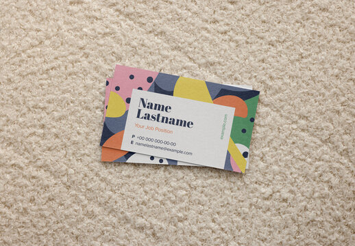 Mockup Of Two Customizable Us Business Cards