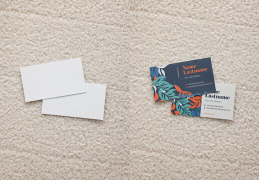 Mockup Of Two Customized Us Business Cards