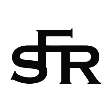 SFR Monogram Logo Design with Elegant Serif Letters - Vector