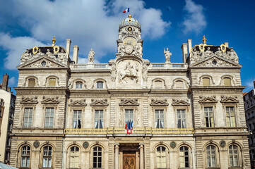 Fototapeta premium Hotel de Ville - City Hall in Lyon city, France