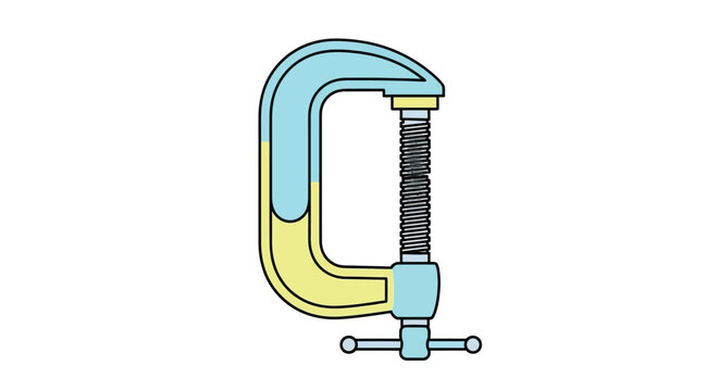 C clamp tool for gripping objects.