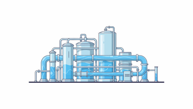 Industrial Plant Pipe System.