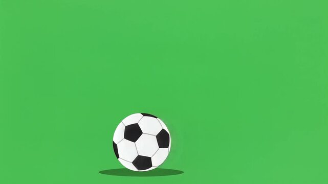 Dynamic soccer ball rolling across vibrant green field with subtle pixelation effect, symbolizing sport, competition, and digital gaming