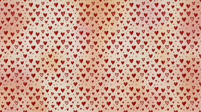  Patr&oacute;n rom&aacute;ntico de corazones rojos. Fondo perfecto para San Valent&iacute;n, amor, tarjetas o dise&ntilde;os rom&aacute;nticos.
