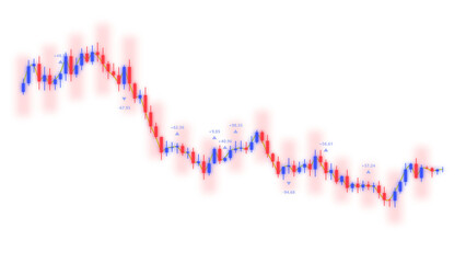 PNG image of Candlestick chart illustration, financial market analysis, stock trading data, investment strategy, economic trends visualization isolated on Transparent Background © TASNIMULHASSAN