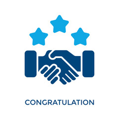 Fototapeta premium Congratulation Icon Dual Tone Style. Vector Illustration For Graphic Design