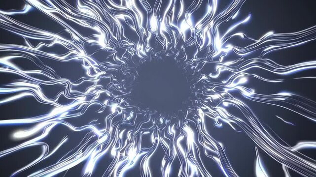 White ink explosion in water abstract motion