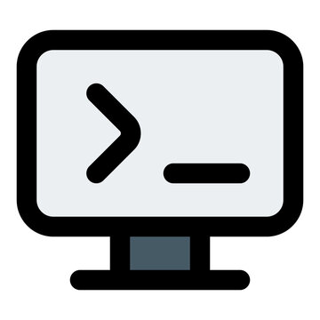 Console Message Filled Line Icon Vector, Bold Outline Coding and Programming Symbol for Developer and Web Design Concept
