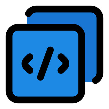 Code Compilation Filled Line Icon Vector, Bold Outline Coding and Programming Symbol for Developer and Web Design Concept