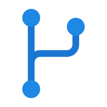 Code Branch Flat Icon Vector, Colorful Coding and Programming Symbol for Developer and Web Design Concept