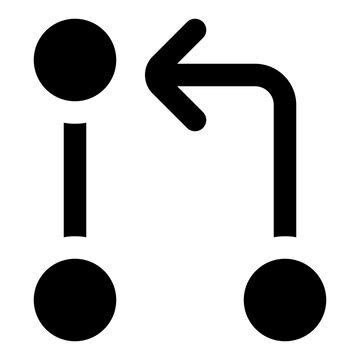 Merge Glyph Icon Vector, Solid Coding and Programming Symbol for Developer and Web Design Concept