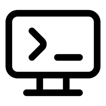 Console Message Line Icon Vector, Modern Outline Coding and Programming Symbol for Developer and Web Design Concept