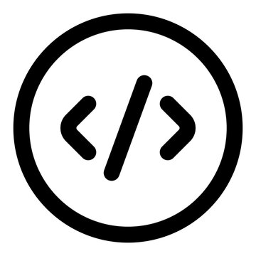 Code Line Icon Vector, Modern Outline Coding and Programming Symbol for Developer and Web Design Concept