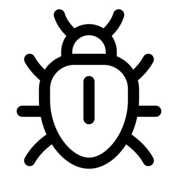 Bug Line Icon Vector, Modern Outline Coding and Programming Symbol for Developer and Web Design Concept