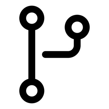 Code Branch Line Icon Vector, Modern Outline Coding and Programming Symbol for Developer and Web Design Concept