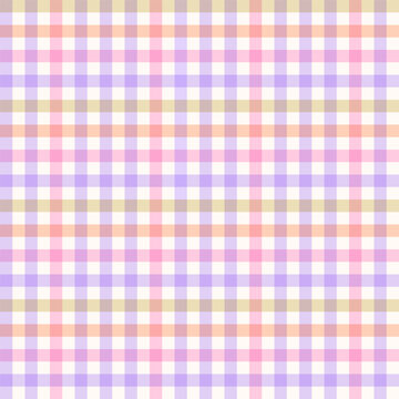 Seamless violet and purple gingham pattern. Classic checkered plaid background for textile and wrap design.