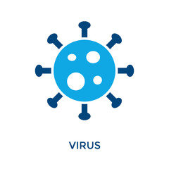 Fototapeta premium Virus Icon Dual Tone Style. Vector Illustration For Graphic Design