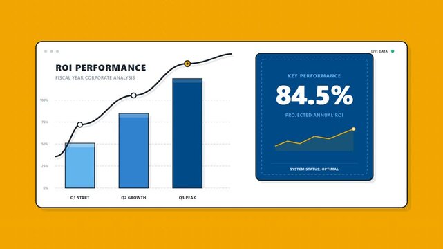 Corporate ROI Financial Performance Dashboard Infographic