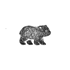 Sketch polar bear cub icon design © David Zydd