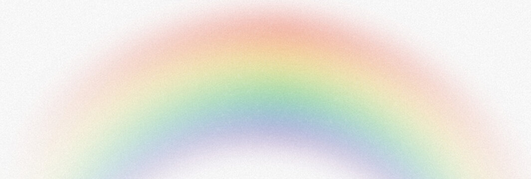 Spectrum light creating a dusty, vibrant rainbow arc with a soft glow and subtle color gradient, adding a nostalgic and raw texture effect. Transparent background