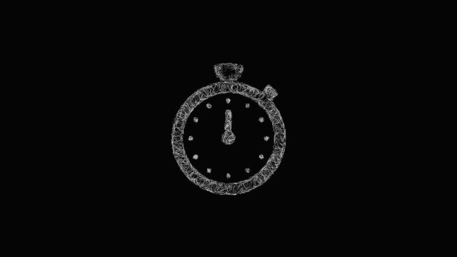 Sketch timer icon animation - smooth progressive reveal