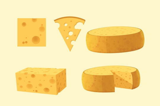 a cheese shapes set on light back