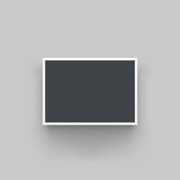 a photo blank with shadow on grey