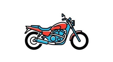 Obraz premium Stylized motorcycle illustration