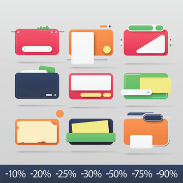 Discount labels and price tags UI set