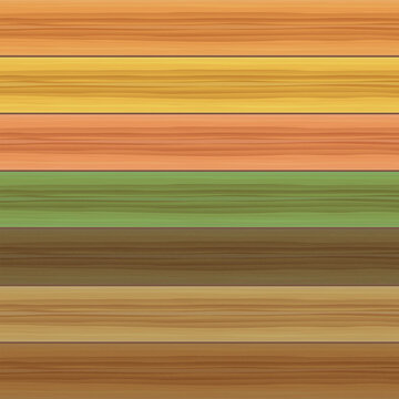 wooden planks in various colors front view