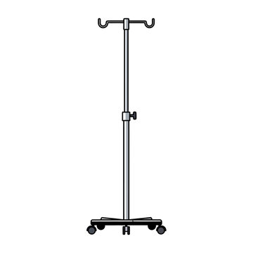 Medical IV Pole Stand on Wheels.